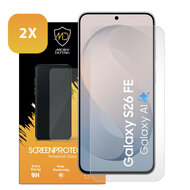 2-Pack Samsung Galaxy S26 FE Screenprotectors - MobyDefend Case-Friendly Screensavers - Gehard Glas