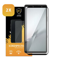 2-Pack Sony Xperia 10 VIII Screenprotectors - MobyDefend Screensavers Met Zwarte Randen - Gehard Glas 