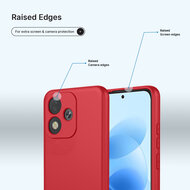 Xiaomi Redmi Note 17 4G/5G Hoesje - MobyDefend Matte Siliconen Backcover - Framboosrood