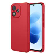 Xiaomi Redmi Note 17 4G/5G Hoesje - MobyDefend Matte Siliconen Backcover - Framboosrood