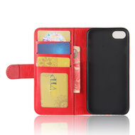 Apple iPhone SE (2020/2022) / iPhone 7 / iPhone 8 hoesje - MobyDefend Wallet Book Case (Sluiting Achterkant) - Rood