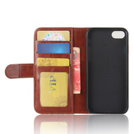 Apple iPhone SE (2020/2022) / iPhone 7 / iPhone 8 hoesje - MobyDefend Wallet Book Case (Sluiting Achterkant) - Bruin