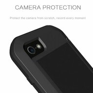 Apple iPhone 7 Plus / iPhone 8 Plus Hoes - Love Mei Metalen Case - Extreme Protection - Zwart