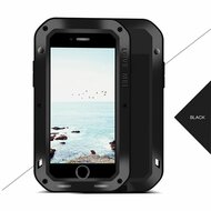 Apple iPhone 7 Plus / iPhone 8 Plus Hoes - Love Mei Metalen Case - Extreme Protection - Zwart