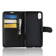 Apple iPhone XR Hoesje - MobyDefend Kunstleren Wallet Book Case (Sluiting Voorkant) - Zwart