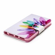 Apple iPhone XS Max hoesje, 3-in-1 bookcase met print, gekleurde bloem
