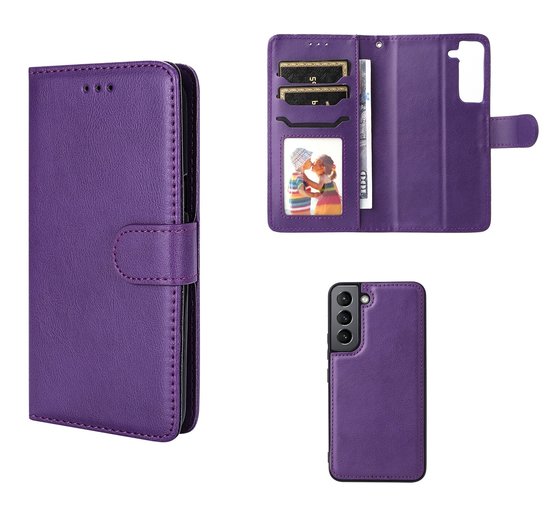Samsung Galaxy S22 Hoesje, MobyDefend Luxe 2-in-1 Wallet Book Case Met ...