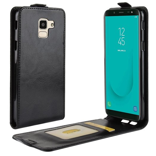 Samsung Galaxy J6 (2018) hoesje, flipcase, zwart