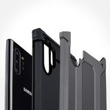 Samsung Galaxy Note 10 Plus hoesje (Note 10+), dubbel gelaagde pantsercase, donkergrijs_