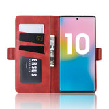 Samsung Galaxy Note 10 Plus hoesje (Note 10+), Luxe 3-in-1 bookcase, rood_