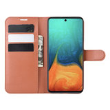 Samsung Galaxy A71 hoesje, Wallet bookcase, Bruin_