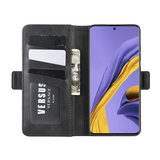 Samsung Galaxy A71 hoesje, Luxe wallet bookcase, Zwart_
