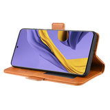 Samsung Galaxy A71 hoesje, Luxe wallet bookcase, Lichtbruin_