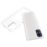 Samsung Galaxy M51 hoesje, Transparante gel case, Volledig doorzichtig_
