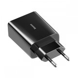 Baseus Mini Wall charger, Oplader met 1 USB-poort, Quick Charge 3.0, Zwart_