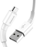 Baseus Micro-USB naar USB-A kabel, 1 Meter, Wit_