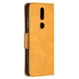 Nokia 2.4 hoesje, MobyDefend Wallet Book Case Met Koord, Lichtbruin_