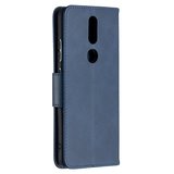 Nokia 2.4 hoesje, MobyDefend Wallet Book Case Met Koord, Blauw_