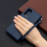 Samsung Galaxy S20 FE hoesje, MobyDefend Wallet Book Case Met Koord, Blauw_