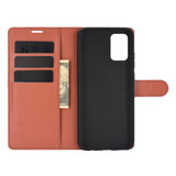 Samsung Galaxy A02s hoesje, MobyDefend Kunstleren Wallet Book Case, Bruin_