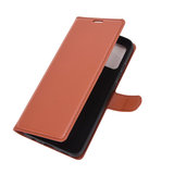 Samsung Galaxy A02s hoesje, MobyDefend Kunstleren Wallet Book Case, Bruin_