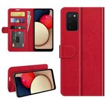 Samsung Galaxy A03s hoesje, MobyDefend Wallet Book Case (Sluiting Achterkant), Rood_