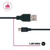 BeHello Charge and Sync Oplaadkabel - Micro USB (1.2m) Black_