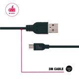 BeHello Charge and Sync Oplaadkabel - Micro USB (3m) Black _