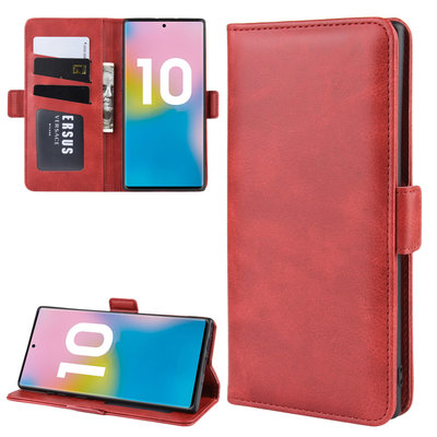 Samsung Galaxy Note 10 Plus hoesje (Note 10+), Luxe 3-in-1 bookcase, rood