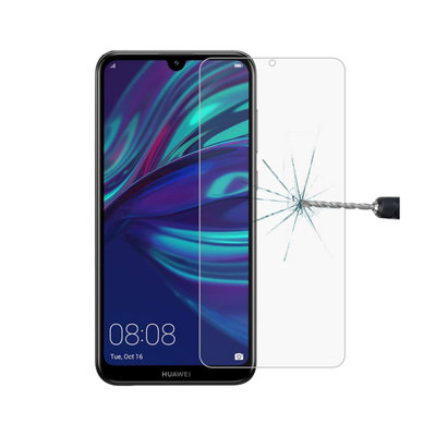 Huawei Y7 (2019) screenprotector, tempered glass (glazen screenprotector)