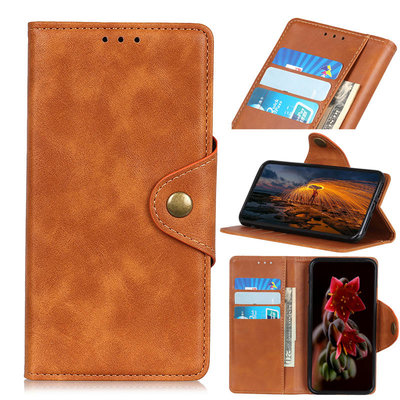 Samsung Galaxy S10 Lite hoesje, Luxe wallet bookcase, Bruin