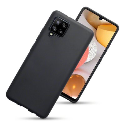 Samsung Galaxy A42 hoesje, MobyDefend TPU Gelcase, Mat Zwart