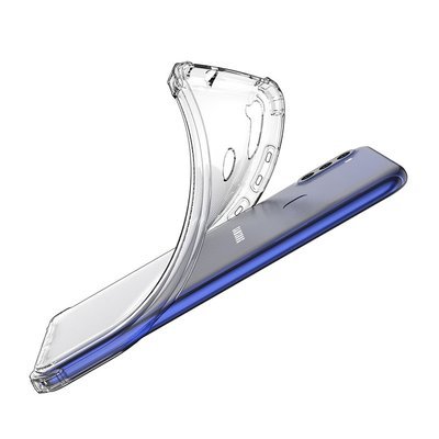 Samsung Galaxy M11 / A11 hoesje, Transparante shock proof gel case met verstevigde hoeken, Volledig doorzichtig