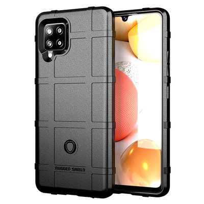 Samsung Galaxy A42 hoesje, Rugged Shield TPU Gelcase, Zwart