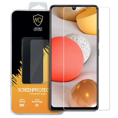 Samsung Galaxy A42 screenprotector, MobyDefend Case-Friendly Gehard Glas Screensaver