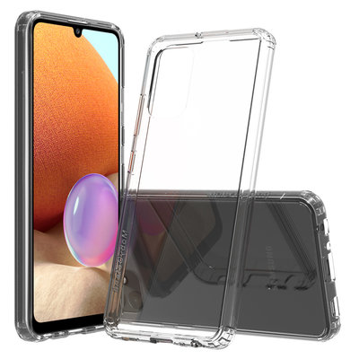 Samsung Galaxy A32 (4G) Hoesje, MobyDefend Transparante Shockproof Acryl + TPU Case, Volledig Doorzichtig