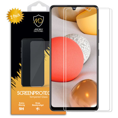 2-Pack Samsung Galaxy A42 Screenprotectors, MobyDefend Case-Friendly Gehard Glas Screensavers