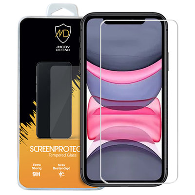 Apple iPhone 11 / iPhone XR screenprotector, MobyDefend Case-Friendly Gehard Glas Screensaver