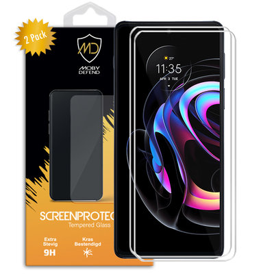2-Pack Motorola Edge 20 Lite Screenprotectors, MobyDefend Case-Friendly Gehard Glas Screensavers