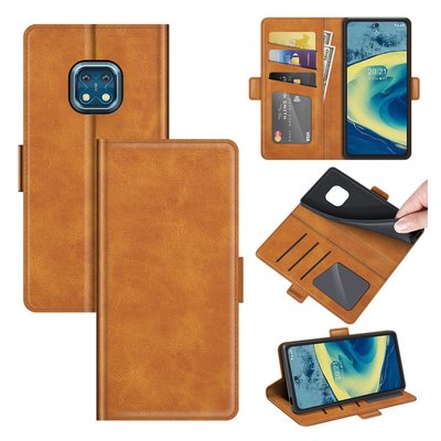 Nokia XR20 Hoesje, MobyDefend Luxe Wallet Book Case (Sluiting Zijkant), Lichtbruin