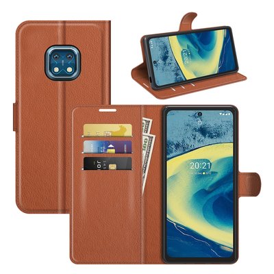Nokia XR20 Hoesje, MobyDefend Kunstleren Wallet Book Case, Bruin
