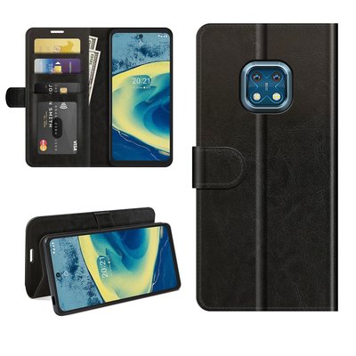 Nokia XR20 Hoesje, MobyDefend Wallet Book Case (Sluiting Achterkant), Zwart