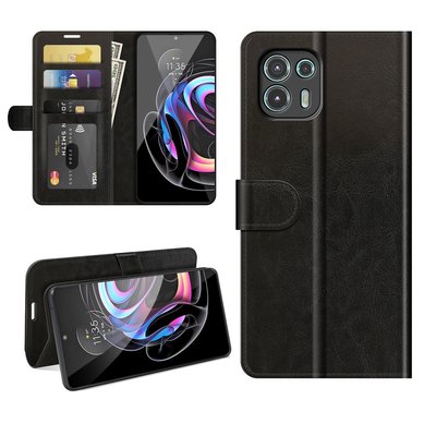 Motorola Edge 20 Lite Hoesje, MobyDefend Wallet Book Case (Sluiting Achterkant), Zwart