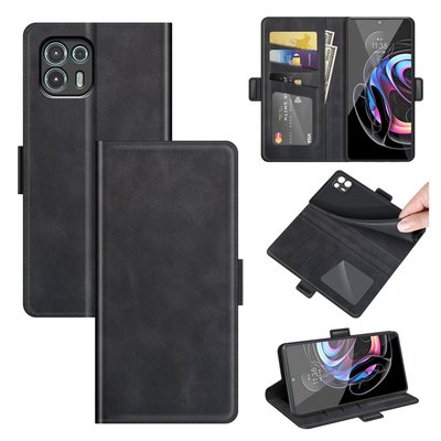 Motorola Edge 20 Lite Hoesje, MobyDefend Luxe Wallet Book Case (Sluiting Zijkant), Zwart