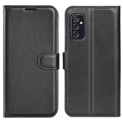 Samsung Galaxy M52 Hoesje, MobyDefend Kunstleren Wallet Book Case, Zwart