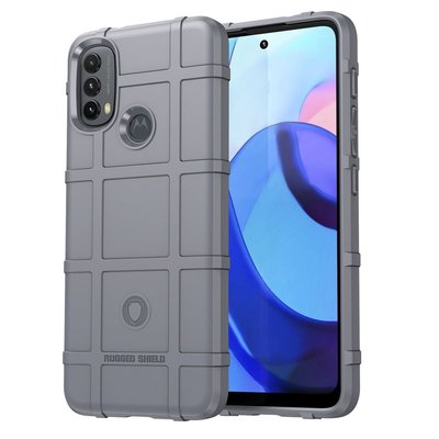 Motorola Moto E20 / E30 / E40 Hoesje, Rugged Shield TPU Gelcase, Grijs