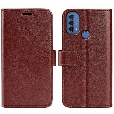 Motorola Moto E20 / E30 / E40 Hoesje, MobyDefend Wallet Book Case (Sluiting Achterkant), Bruin