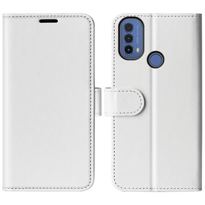Motorola Moto E20 / E30 / E40 Hoesje, MobyDefend Wallet Book Case (Sluiting Achterkant), Wit
