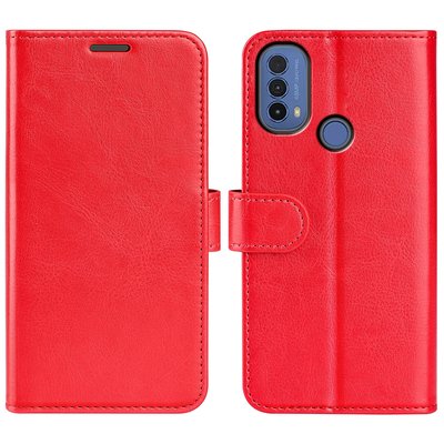 Motorola Moto E20 / E30 / E40 Hoesje, MobyDefend Wallet Book Case (Sluiting Achterkant), Rood