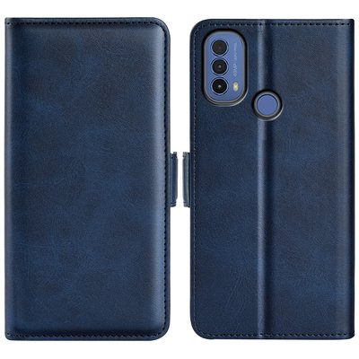 Motorola Moto E20 / E30 / E40 Hoesje, MobyDefend Luxe Wallet Book Case (Sluiting Zijkant), Blauw